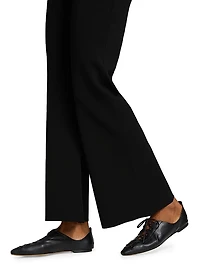 Compact Knit Kick-Flare Pants