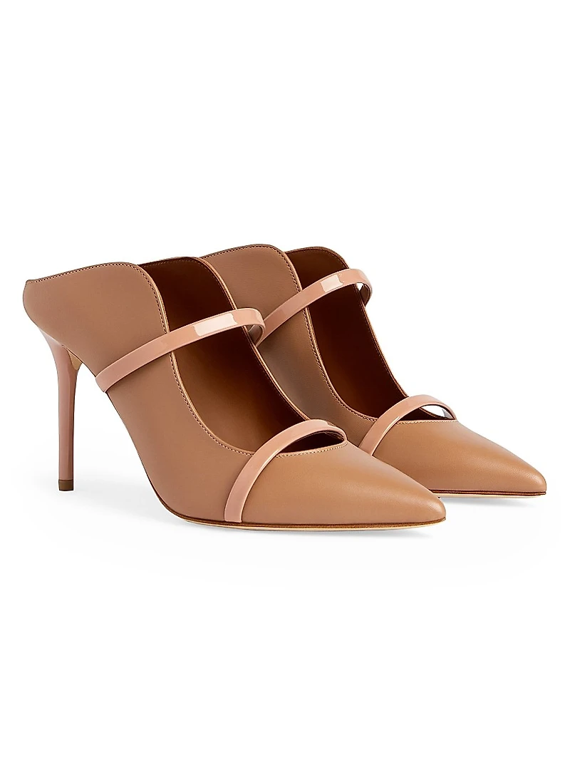Maureen 85MM Leather Stiletto Mules