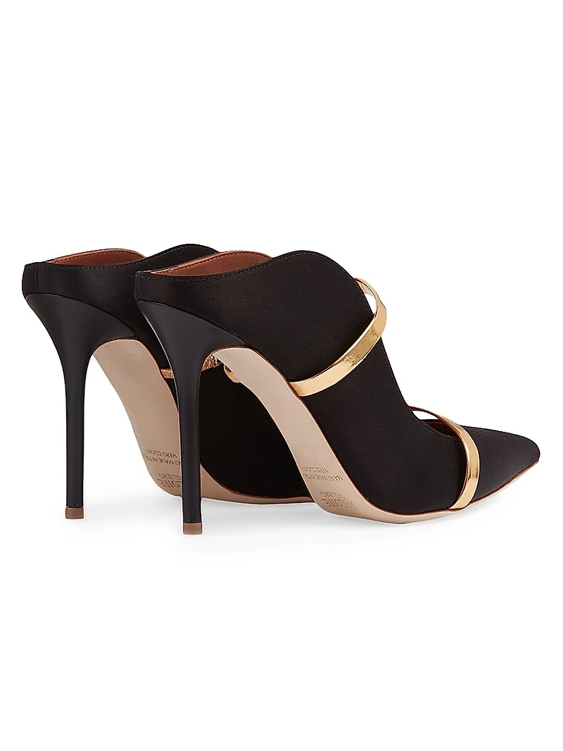 Maureen 100MM Satin Heeled Mules