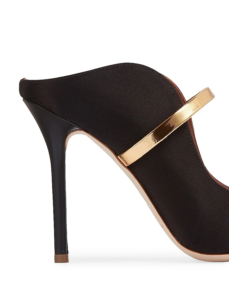 Maureen 100MM Satin Heeled Mules