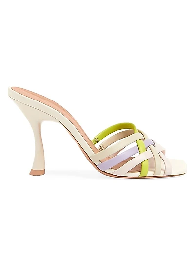 West 90MM Woven Leather Sandals