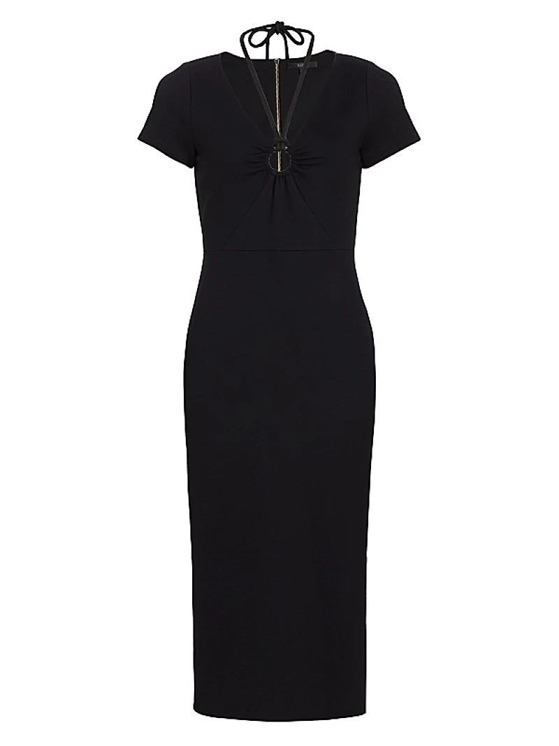 Evelyn Ring-Insert Midi-Dress