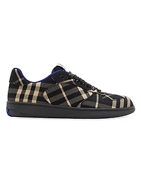 Check Terrace Cotton-Blend Sneakers