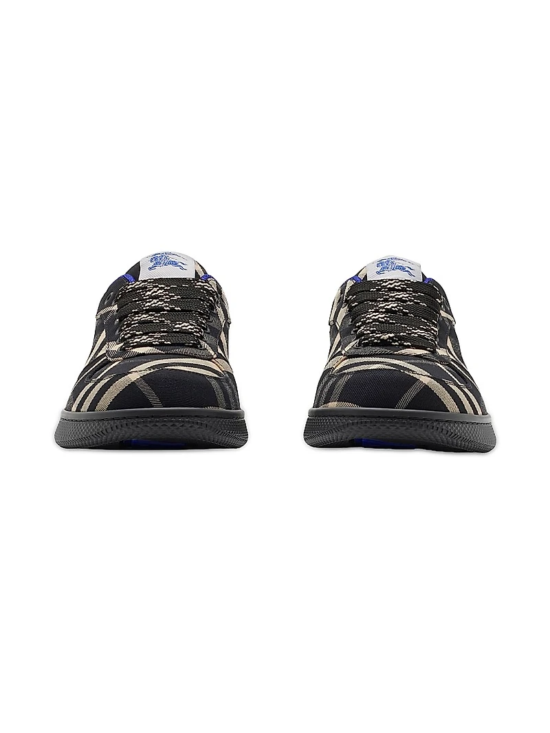 Check Terrace Cotton-Blend Sneakers