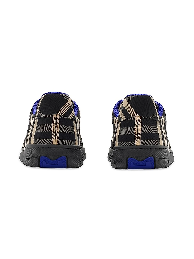 Check Terrace Cotton-Blend Sneakers