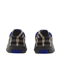 Check Terrace Cotton-Blend Sneakers