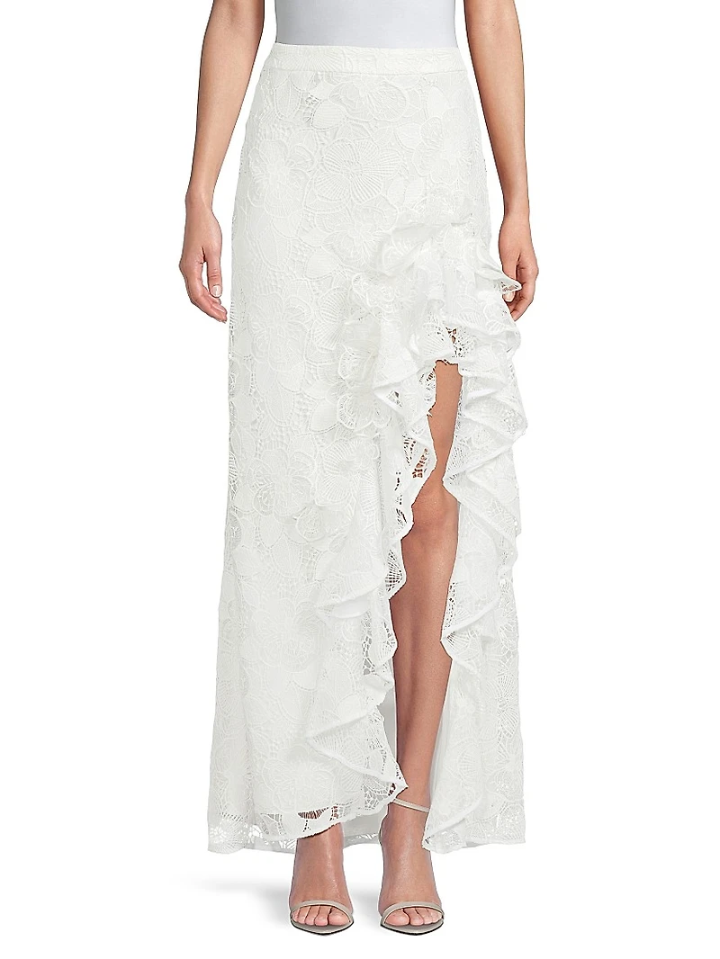 Bari Floral Lace Maxi Skirt