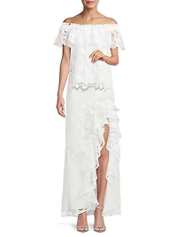 Bari Floral Lace Maxi Skirt