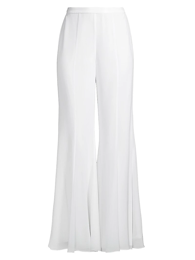 Crepe Chiffon Flared Pants