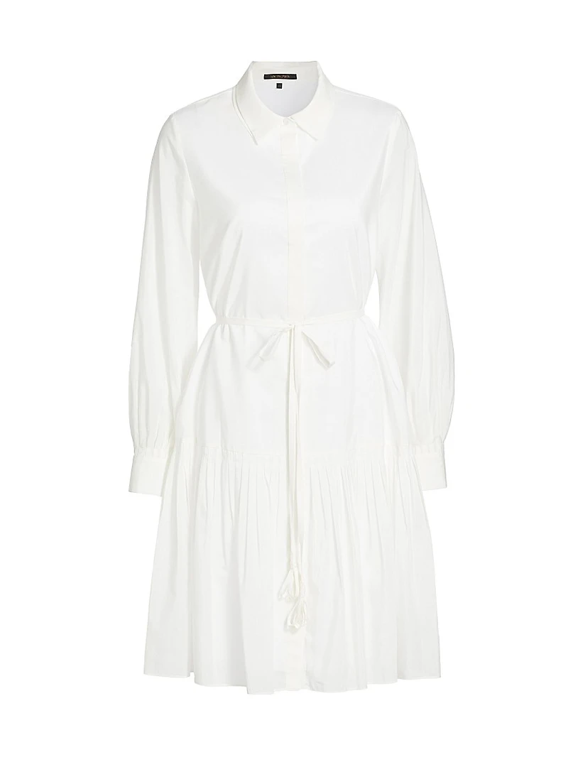 Viola Tie-Waist Cotton & Silk Minidress