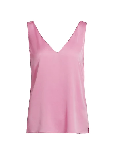 Sailor Stretch-Silk Sleeveless Blouse