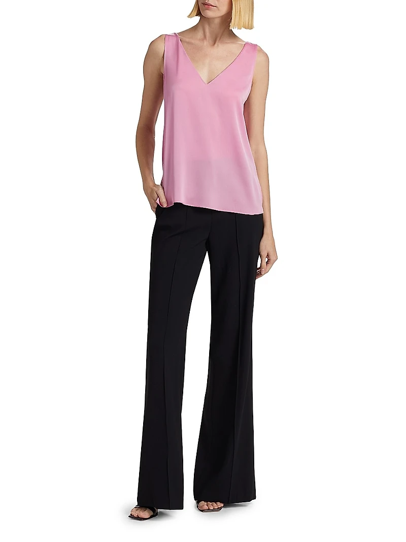 Sailor Stretch-Silk Sleeveless Blouse
