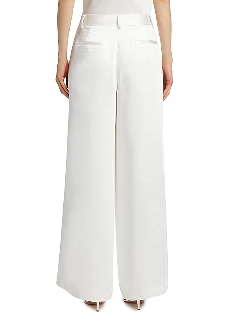 Maxine Satin Wide-Leg Pants