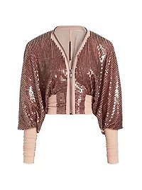 Ricamato Klaus Sequined Bomber Jacket