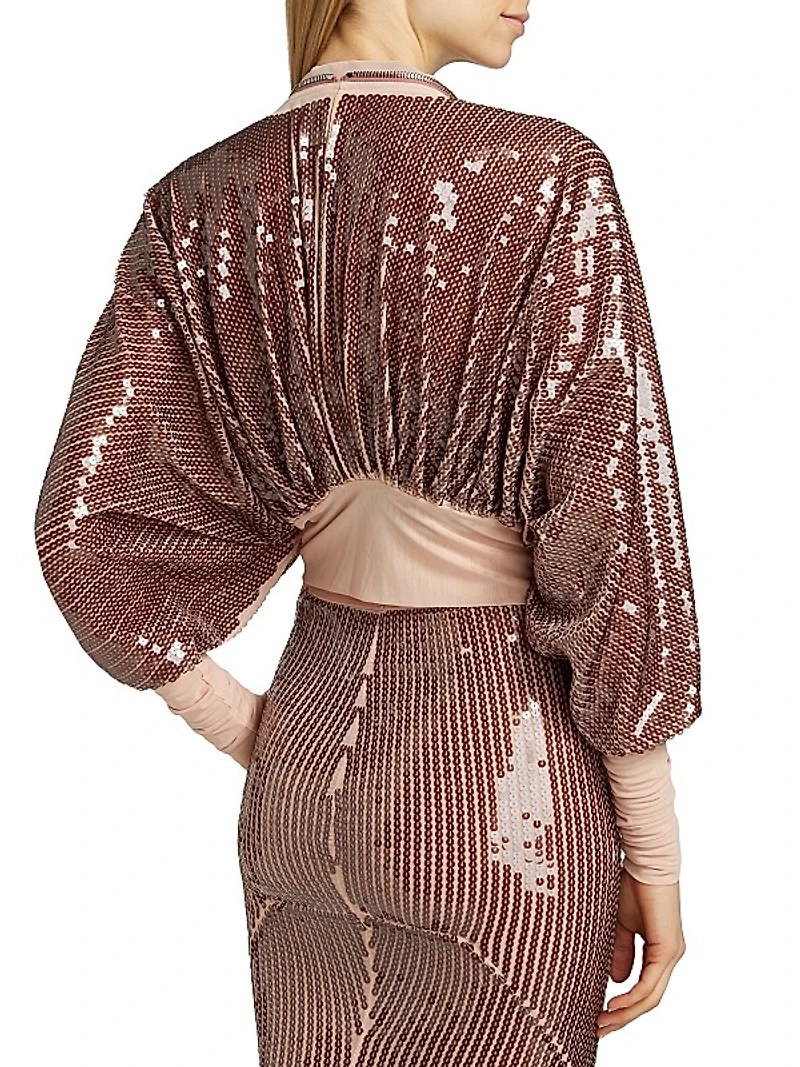 Ricamato Klaus Sequined Bomber Jacket