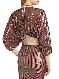 Ricamato Klaus Sequined Bomber Jacket