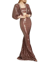 Ricamato Klaus Sequined Bomber Jacket