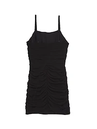 Girl's Double Mesh Corset Minidress