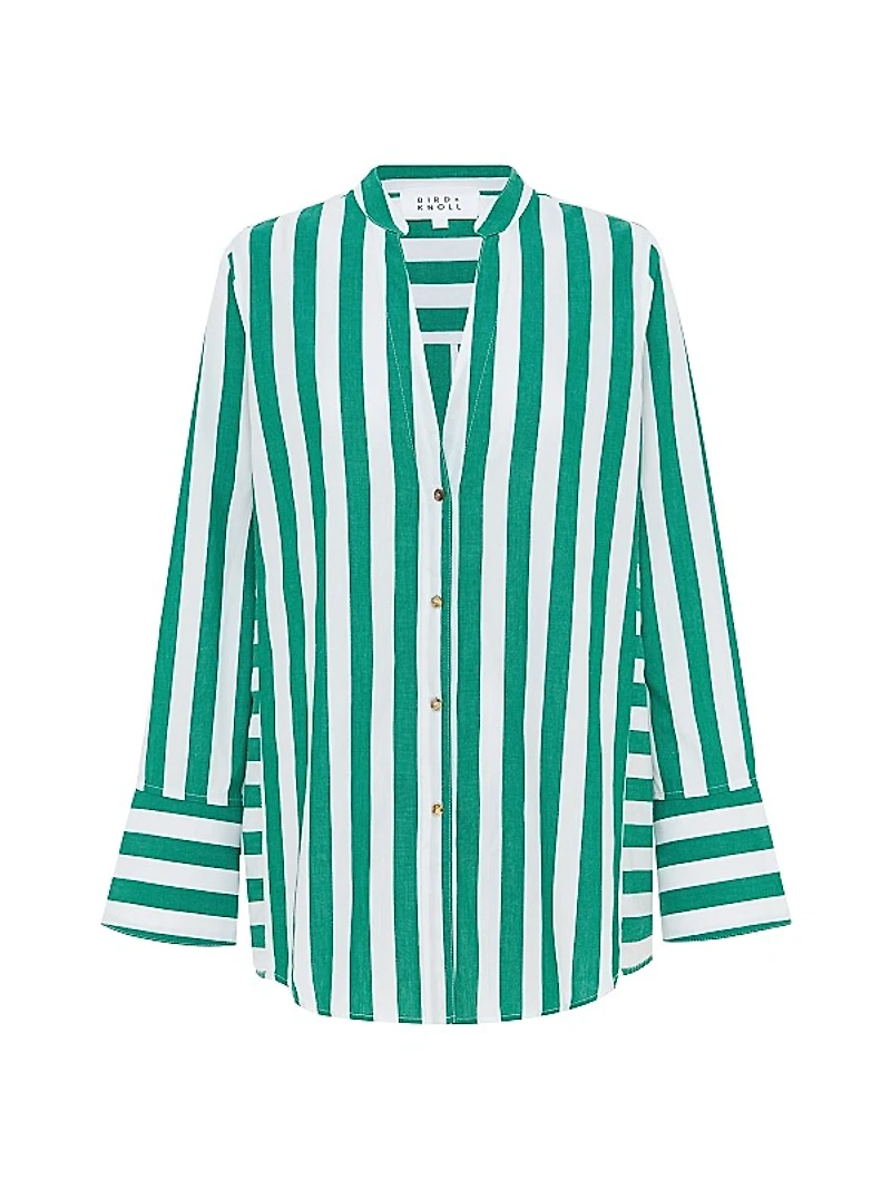 Josephina Stripe Cotton Voile Shirt