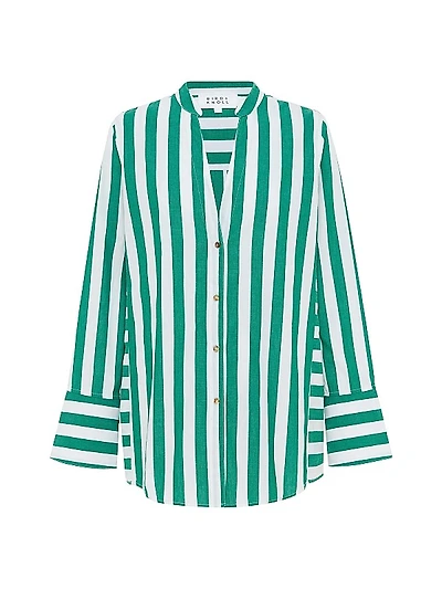 Josephina Stripe Cotton Voile Shirt