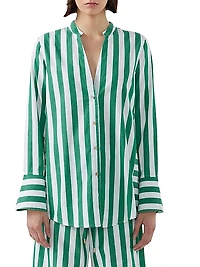 Josephina Stripe Cotton Voile Shirt