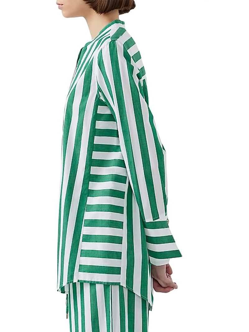 Josephina Stripe Cotton Voile Shirt