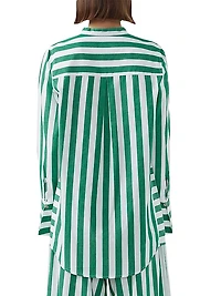 Josephina Stripe Cotton Voile Shirt