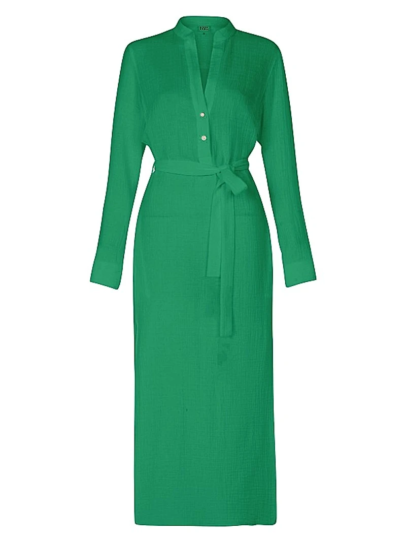 Frieda Cotton Gauze Shirtdress