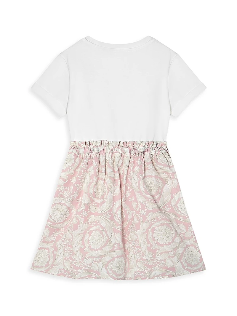 Little Girl's & Logo Barocco T-Shirt Dress