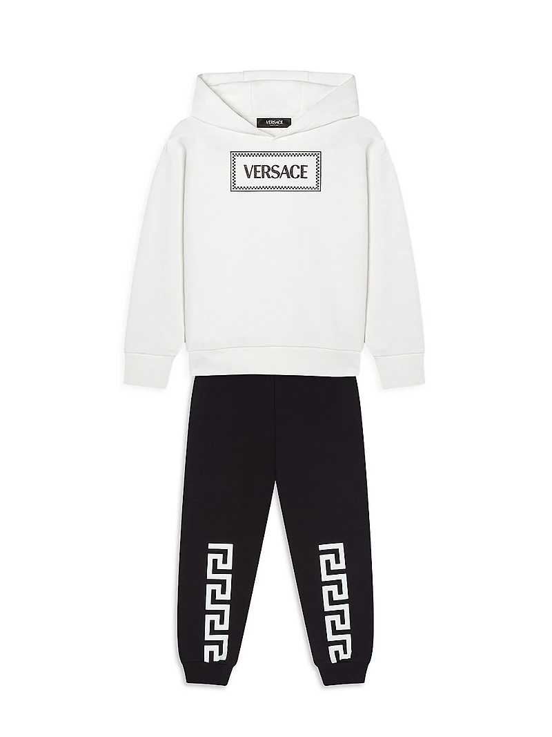 Little Boy's & Block Logo Fleece Sweatshirt