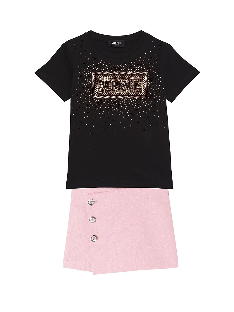 Little Girl's & Embellished Logo Jersey T-Shirt