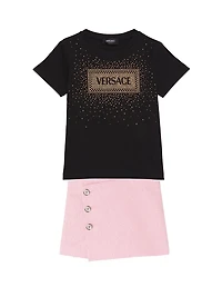 Little Girl's & Embellished Logo Jersey T-Shirt