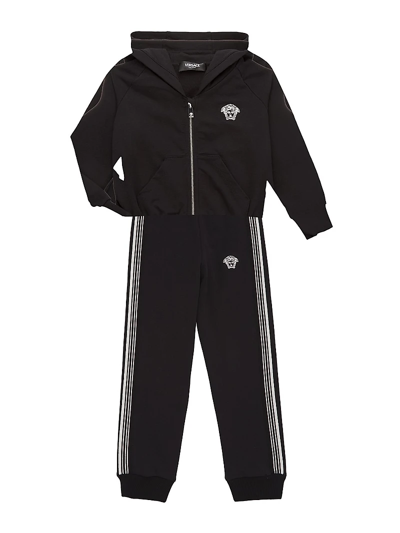 Little Boy's & Striped Fleece Sweatpants