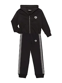 Little Boy's & Striped Fleece Sweatpants