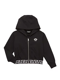 Little Girl's & Medusa Embroidered Zip-Up Sweatshirt
