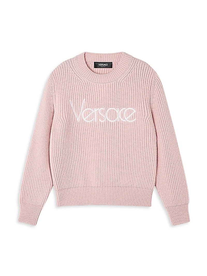 Little Girl's & Girl's 80s Embroidered Knit Sweater