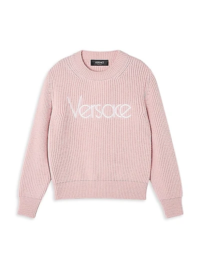 Little Girl's & Girl's 80s Embroidered Knit Sweater