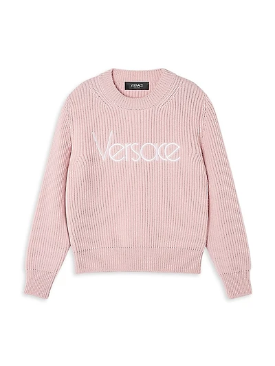Little Girl's & 80s Embroidered Knit Sweater