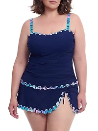 Plus Harmony Ruffle Underwire Tankini Top
