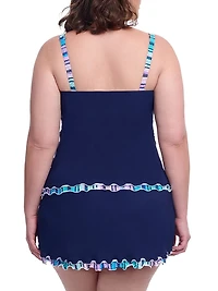 Plus Harmony Ruffle Underwire Tankini Top