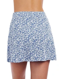 Plumeria Floral Miniskirt