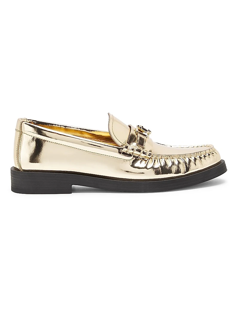 Addie Metallic Leather Loafers
