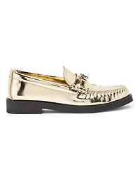 Addie Metallic Leather Loafers