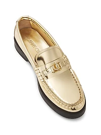 Addie Metallic Leather Loafers