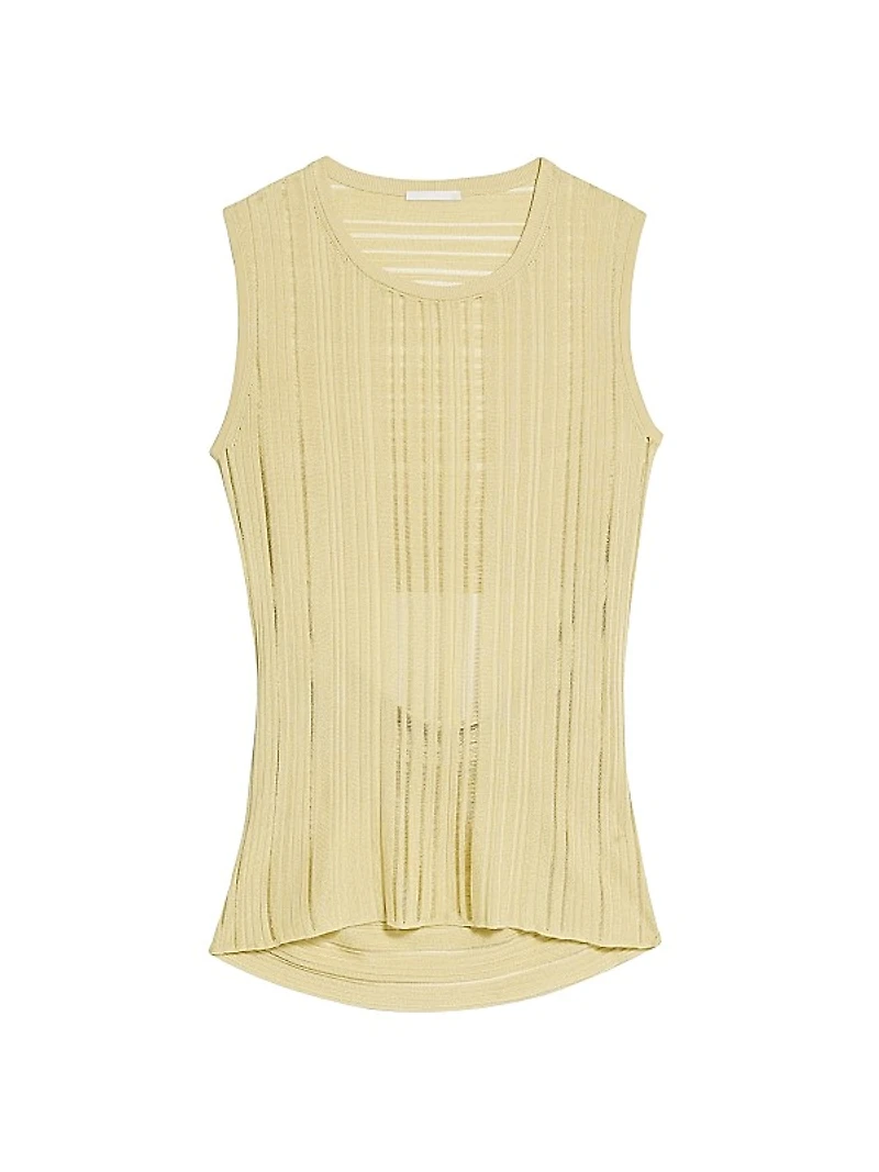 Ribbed Open-Back Tank