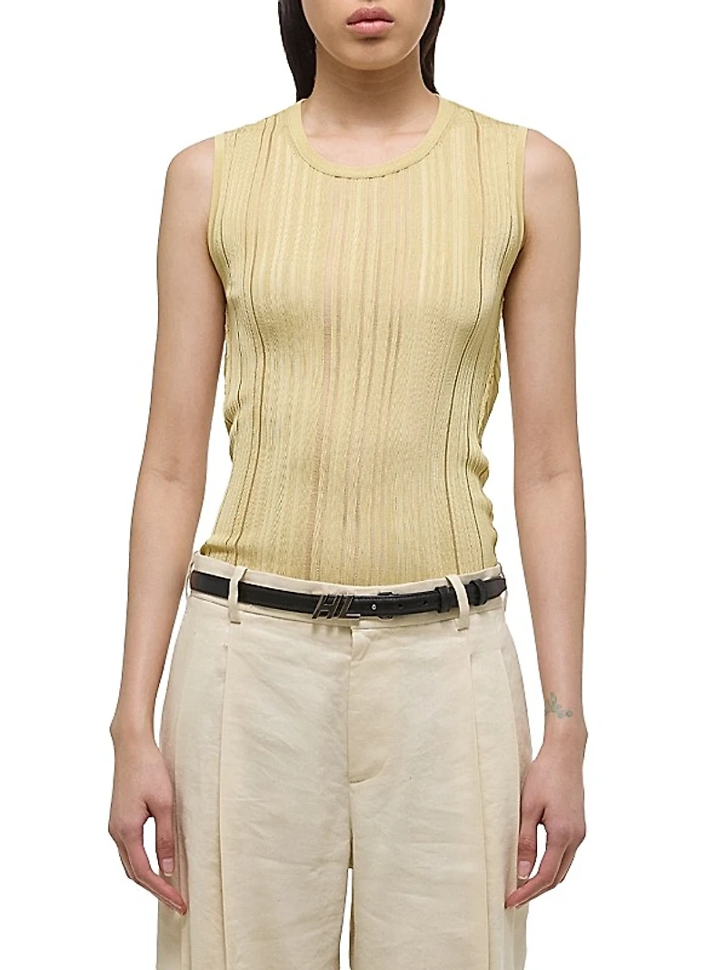 Ribbed Open-Back Tank