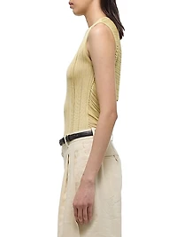 Ribbed Open-Back Tank