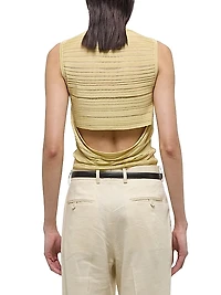Ribbed Open-Back Tank