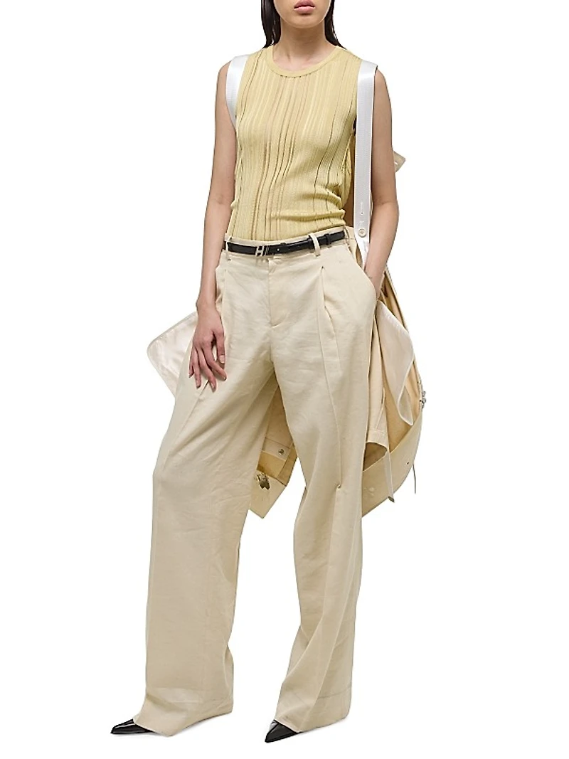 Ribbed Open-Back Tank