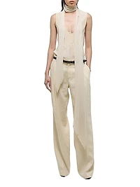 Silk Sleeveless Scarf Top